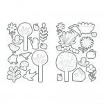 Loisirs Cratifs Enfants - 6 Planches Gommettes A Colorier - Thme : Au Jardin