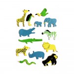 Stickers Repositionnables en Feutrine - Les Animaux De La Savane