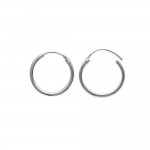 Boucles d'oreilles Argent 925 Croles 1mm Unisexe