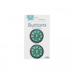 2 Boutons Rsine 25mm  - Loisirs Cratifs - (ref 1999)