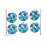 6 Boutons Rsine  - Loisirs Cratifs - (ref 7010)