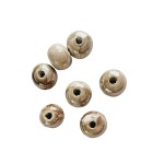 Loisirs cratifs - Perle Artisanale en Cramique Emaille - Beige Marron