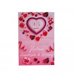 Carte De Voeux - Anniversaire De Mariage - Coeurs Rose Rouge