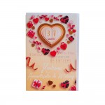 Carte De Voeux - Anniversaire De Mariage - Coeurs Orange Rouge