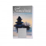 Carte De Voeux - Condolances - Sincres Condolances - Fleur Lotus Palets