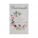 Carte De Voeux - Condolances - 5 Cartes Remerciements Deuil Fleurs Aquarelle