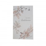 Carte De Voeux - Condolances - Sincres Condolances - Feuilles Aquarelles