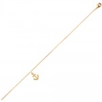 KBC Chane de Cheville Plaqu Or Maille Fort 1mm - Ancre Marine Bateau