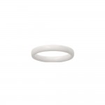 KBC - Bague Cramique Blanche Anneau Largeur 3mm