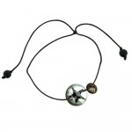 Titli - Bracelet Nacre Collection Etoile - Cordon Noir - bijou artisanal