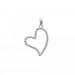 Pendentif Argent 925 Rhodi Coeur 19x22mm