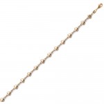 Bracelet Plaqu Or Chaine Maille Coeurs 5mm - Longeur : 18cm