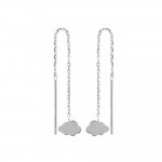 KBC - Boucles d oreilles Clous et Chane Argent 925 Rhodi Nuage 7x5mm