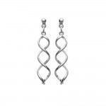 KBC - Boucles d'oreilles Clous Argent 925 Torsades  25 x 6 mm