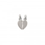 KBC Pendentif Argent 925 Rhodi  Coeur Bris 11x12mm