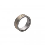 Bague Homme Bi-Color Acier Inoxydable Plaqu Or Anneau 7mm