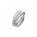 KBC - Bague Unisexe Acier Inoxydable 3 Anneaux 3mm