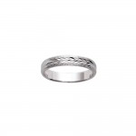 Bague Alliance Homme Argent 925 Rhodi Anneau 4mm Biseaut