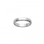 Bague Homme Argent 925 Rhodi Alliance Anneau 4mm Biseaut