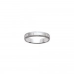 Bague Femme Homme Alliance Argent 925 Rhodi Anneau 4mm Losanges