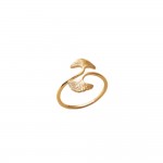 Bague Femme Plaqu Or Ouverte - Ginko 11mm