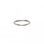 Bague Femme Homme Argent 925 Rhodi Anneau Alliance simple 2mm