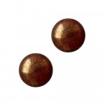 DIY - 2 Cabochons Rond en Verre 18mm - Choco Bronze