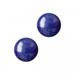 Loisirs Cratifs - 2 Cabochons Rond en Verre 18mm - Sapphire Silver