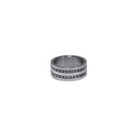 Bague Homme Acier Inoxydable Dcor Boules