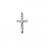 KBC - Pendentif Argent 925 Rhodi Croix Biseaut - 2.9 x 1.6 cm