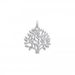 Pendentif Argent 925 Rhodi  Arbre de vie 20mm